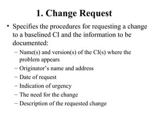 Software Configuration Management Change Request Configuration Management | PPT
