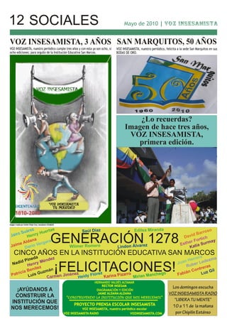 VOZ INSESAMISTA OCTAVA EDICIÓN