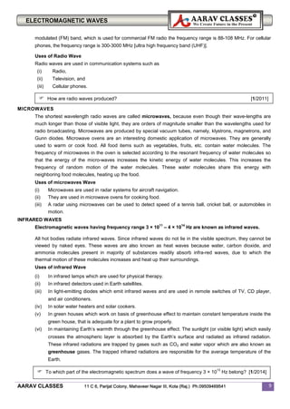 ELECTROMAGNETIC WAVES FOR CBSE XII | PDF