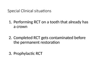 Restoring Rct Tooth Final 8 Resto of RCT Teeth helpful presentation | PPTX