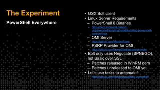 Easy Cross-Platform PowerShell Automation with Puppet Bolt | PPTX