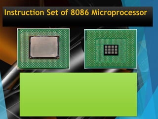 Instruction Set of 8086 Microprocessor
 