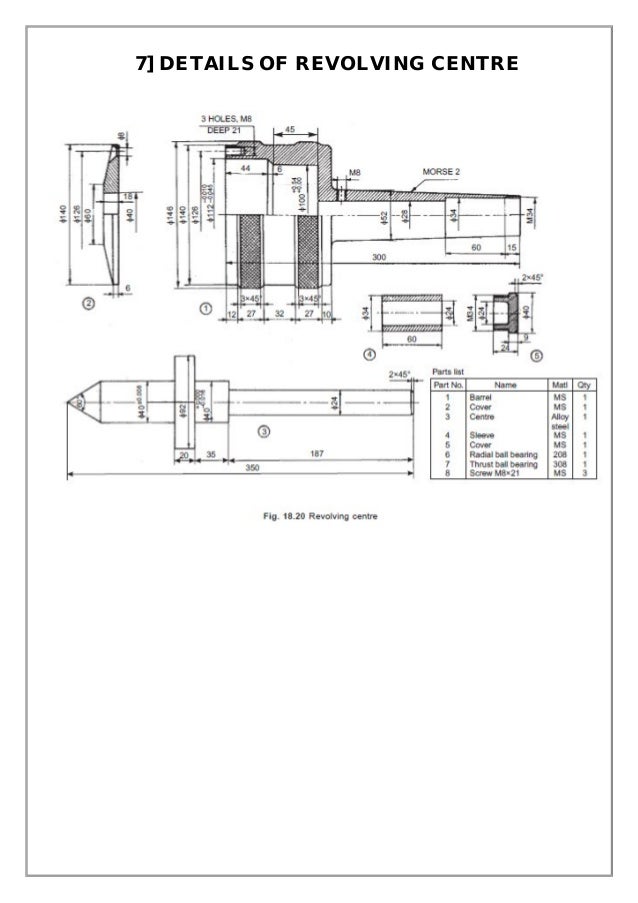 Assembly And Details Machine Drawing Pdf