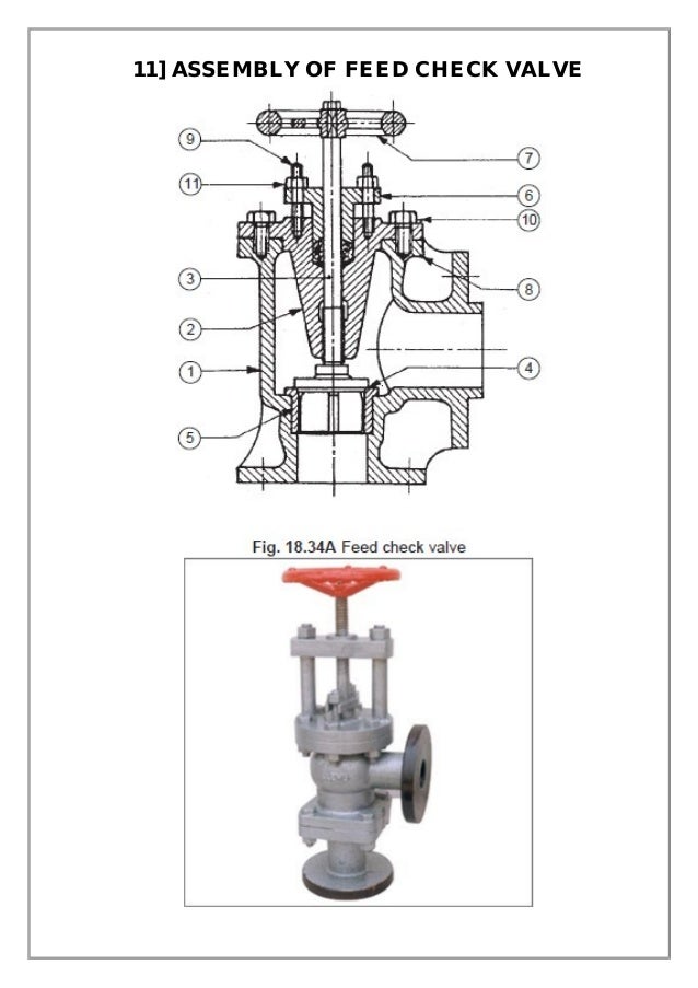 Assembly and Details machine drawing pdf diagram of feed check valve 