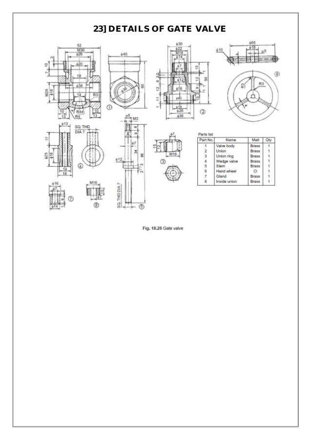 Assembly And Details Machine Drawing Pdf