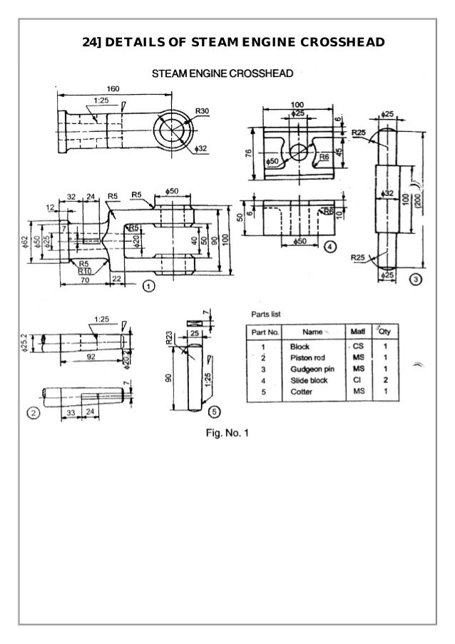 Assembly And Details Machine Drawing Pdf