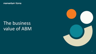 The business
value of ABM
10
 
