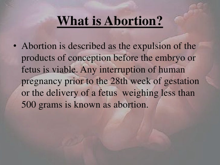 A description of abortion being made illegal