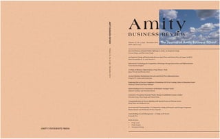 Amity Business Review