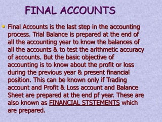 Final account | PPT