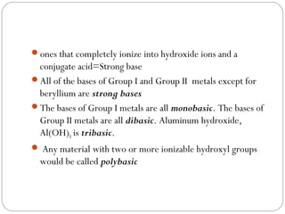 Final acid and bases rev. | PPT