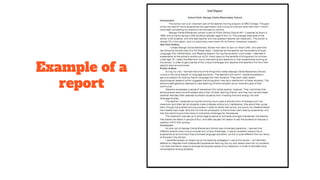 Example of a
report
 