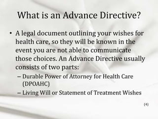 Final advance directives | PPTX