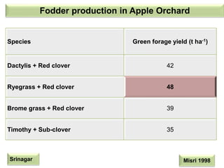 Agroforestry based forage production systems for hills | PPTX