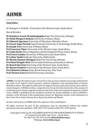 ii
AHMR
_________________________________________________________________________________
Chief Editor
Dr Mulugeta F. Dinb...