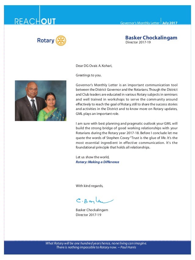 REACH OUT - Jul 2017 - District Governor Newsletter - Rotary Internat…