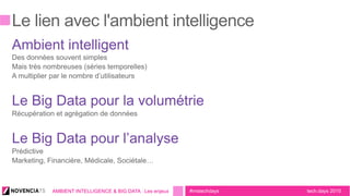tech.days 2015#mstechdaysAMBIENT INTELLIGENCE & BIG DATA : Les enjeux
 