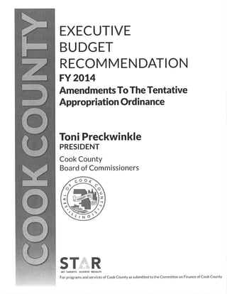 Final Amendments to the Cook County Executive Budget Recommendation
