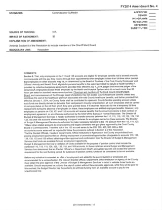 Final Amendments to the Cook County Executive Budget Recommendation