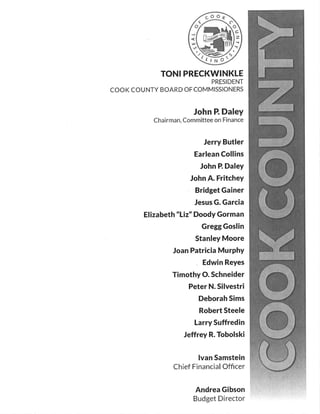 Final Amendments to the Cook County Executive Budget Recommendation