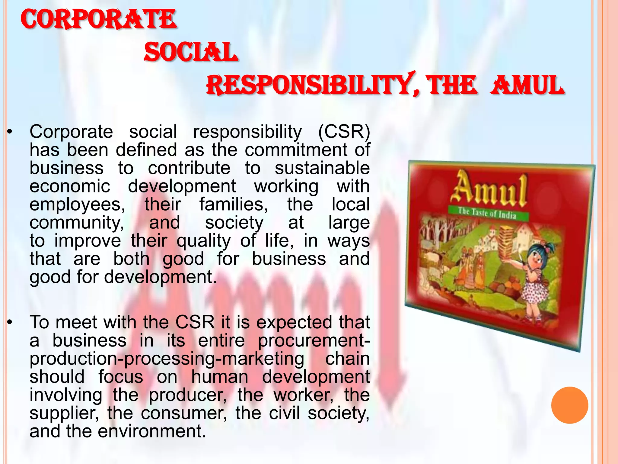 Amul Employees Presentation on Amul Diary | PPTX