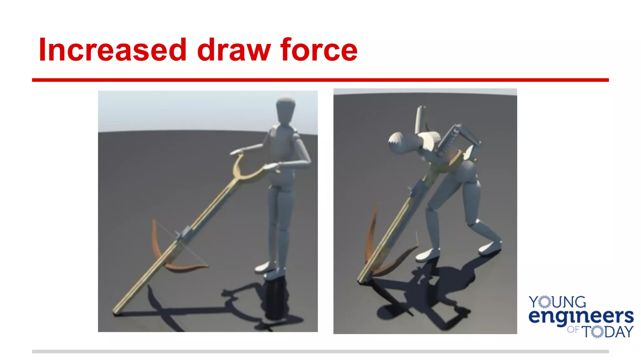 Increased draw force
 