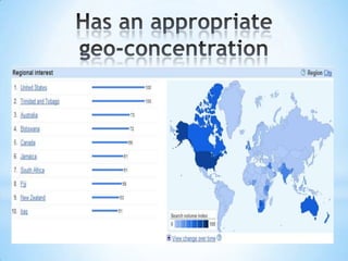 Has an appropriate geo-concentration