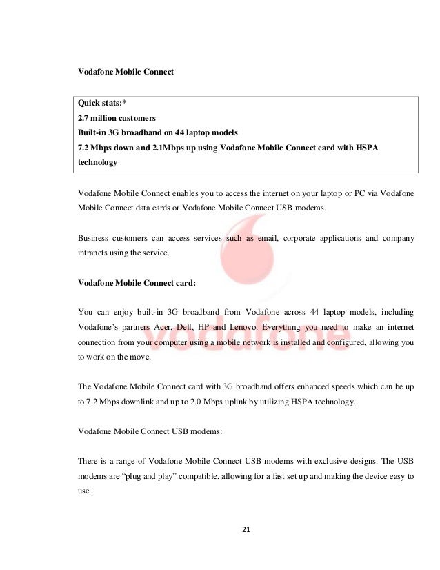 vodafone up letter a comparative study of mobile services provided by vodafone up letter a comparative study of mobile services provided by