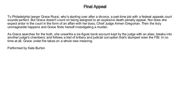 Final Appeal Free Audio Books Trial Final Appeal Free Audio Books Trial