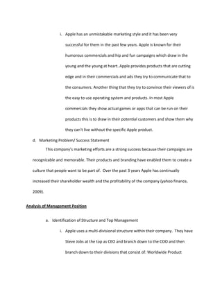 Identification of the Internal Environments