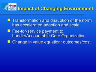 Impact of Changing EnvironmentImpact of Changing Environment
 Transformation and disruption of the normTransformation and...