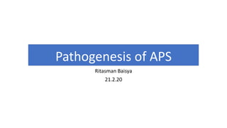 Pathogenesis of APS
Ritasman Baisya
21.2.20
 