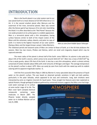 Geology of Mars | PDF