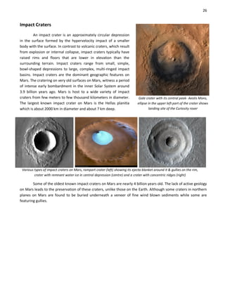 Mars Body Types Geology of Mars | PDF