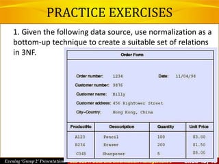 NORMALIZATION - BIS 1204: Data and Information Management I | PPTX