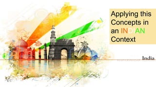 Applying this
Concepts in
an INDIAN
Context
 