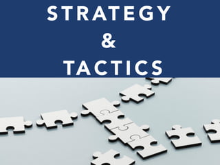 S T R AT E G Y
&
TA C T I C S
 
