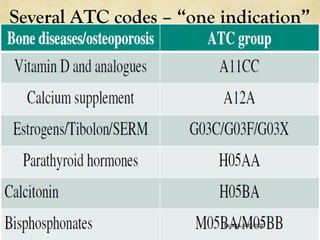 Several ATC codes – “one indication”
Apr 12, 2016Dr.ASA:ATC/DDD
 