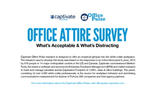 Office Attire Survey: What's Acceptable & What's Distracting