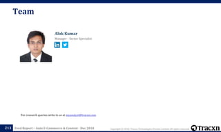 Copyright © 2018, Tracxn Technologies Private Limited. All rights reserved.Feed Report – Auto E-Commerce & Content - Dec 2018
Team
213
For research queries write to us at myanalyst@tracxn.com
Alok Kumar
Manager - Sector Specialist
 