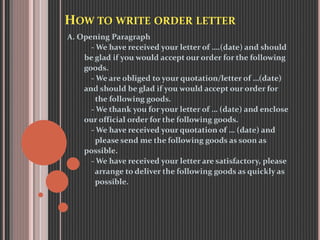Order Made After Application Example orders letters | PPTX