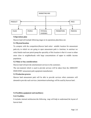 There is less competion in amritsar . services provided by competiotiors and services provide by us are different.3.5.4 Threats<br />Threats are also external to an organisation.these are:<br />Because of status most of people want to go in malls instead of amusement park.