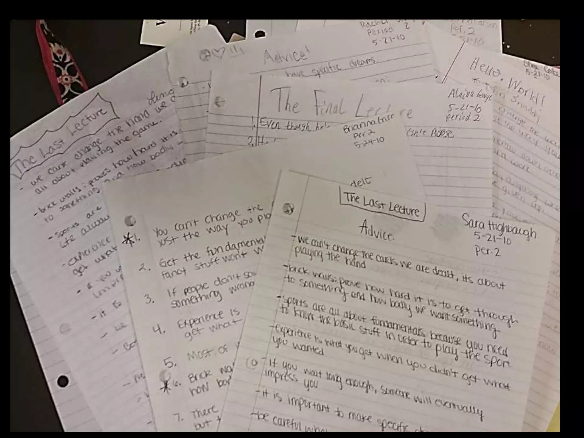 Today’s Talk
Bible Verse
Lessons Learned
 