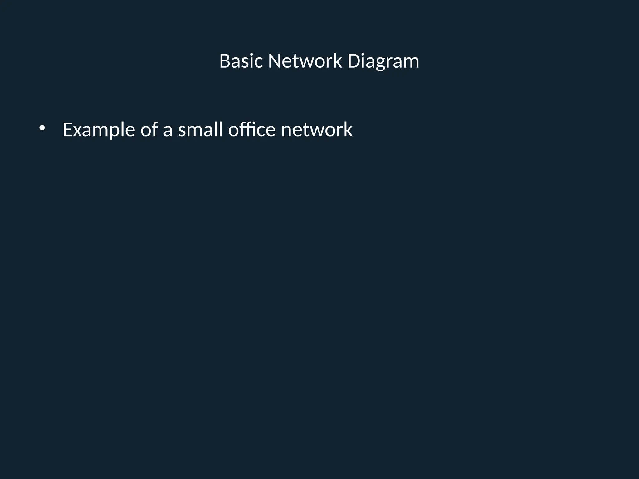 Basic Network Diagram
• Example of a small office network
 