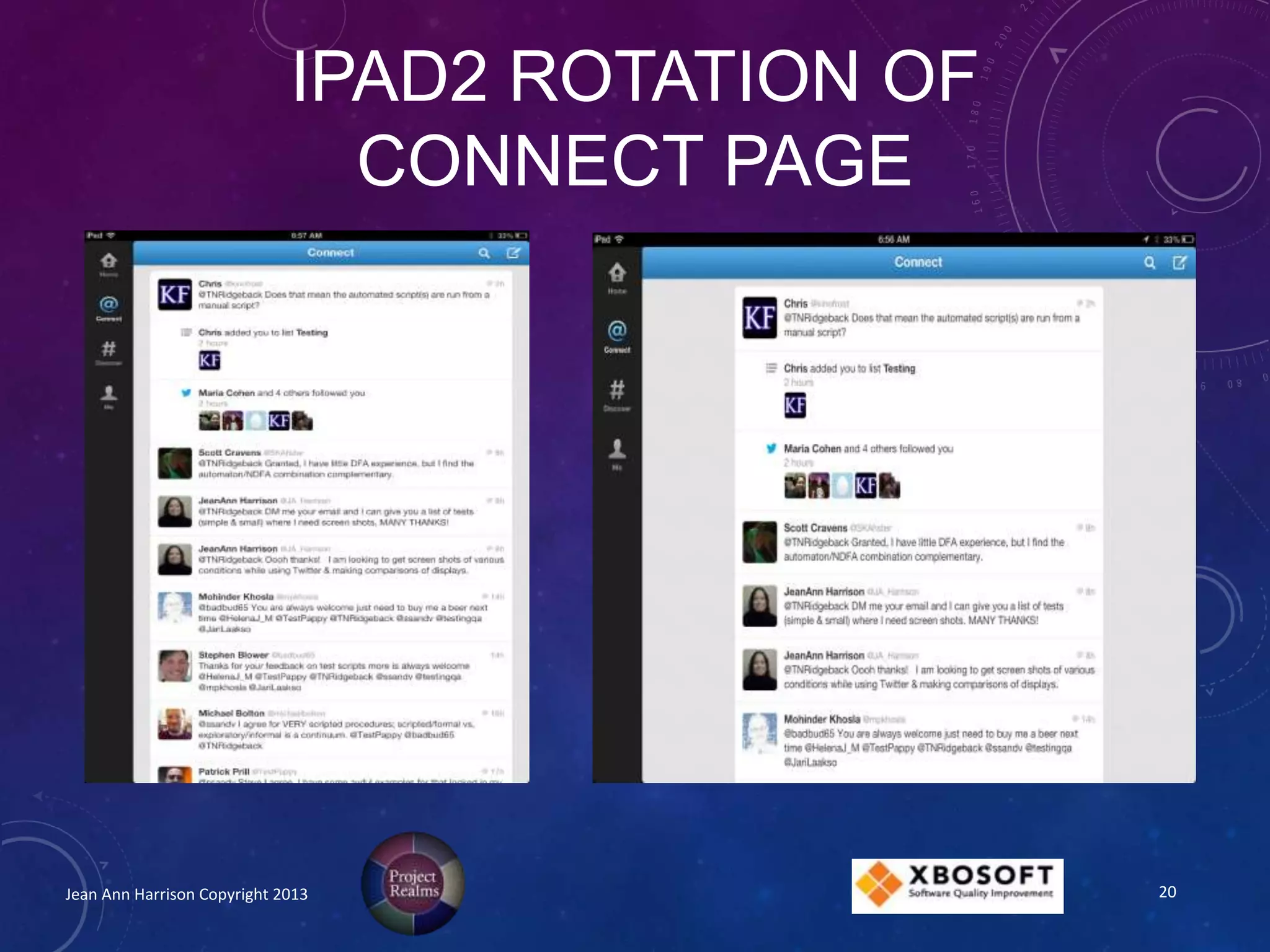 IPAD2 ROTATION OF
CONNECT PAGE
Jean Ann Harrison Copyright 2013 20
 