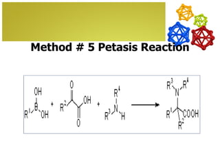 Method # 5 Petasis Reaction
 