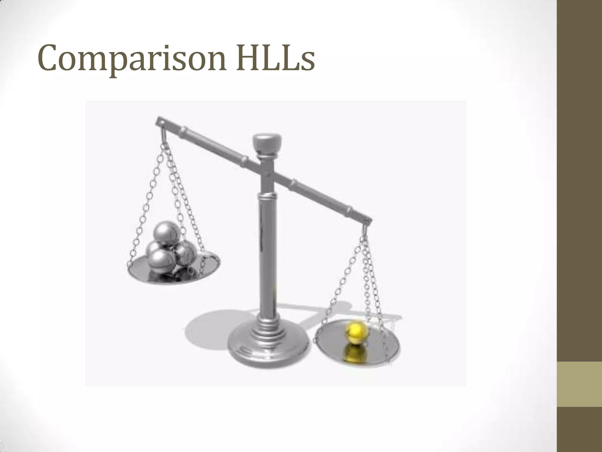 Comparison HLLs
 