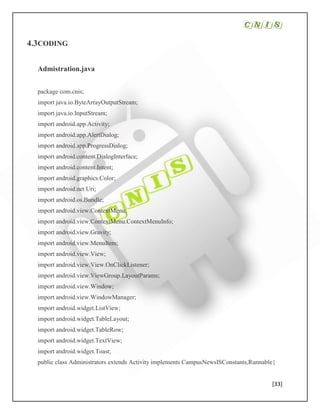 Campus news information system - Android | PDF