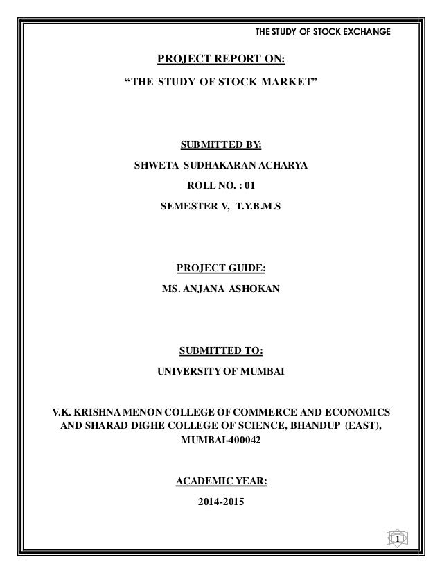 research paper on stock market