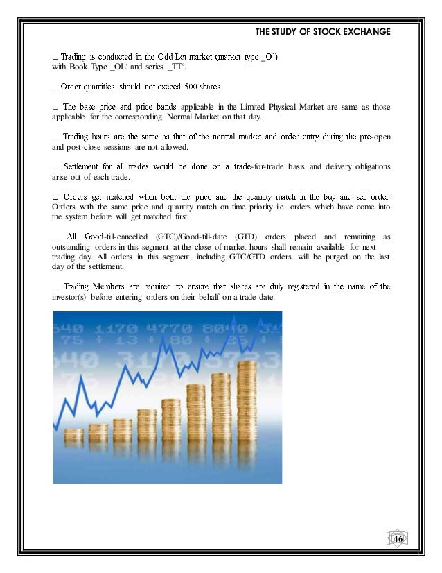 THE STUDY OF STOCK MARKET